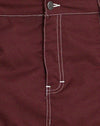  Madera roja con pespunte blanco