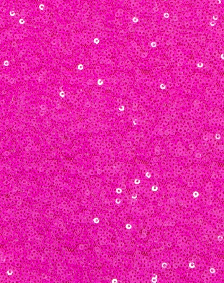 Imagen del vestido Winnie en mini lentejuelas París rosa