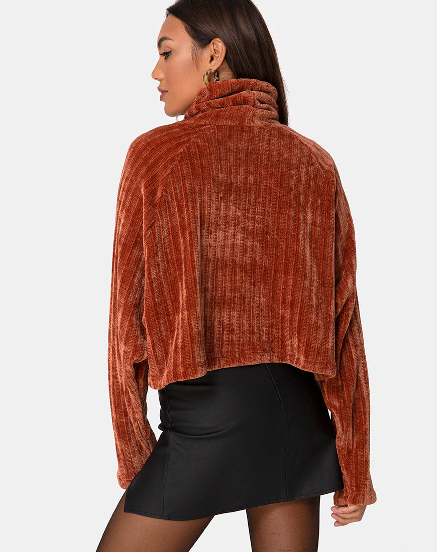 Minifalda Wren en Pu Negro Mate