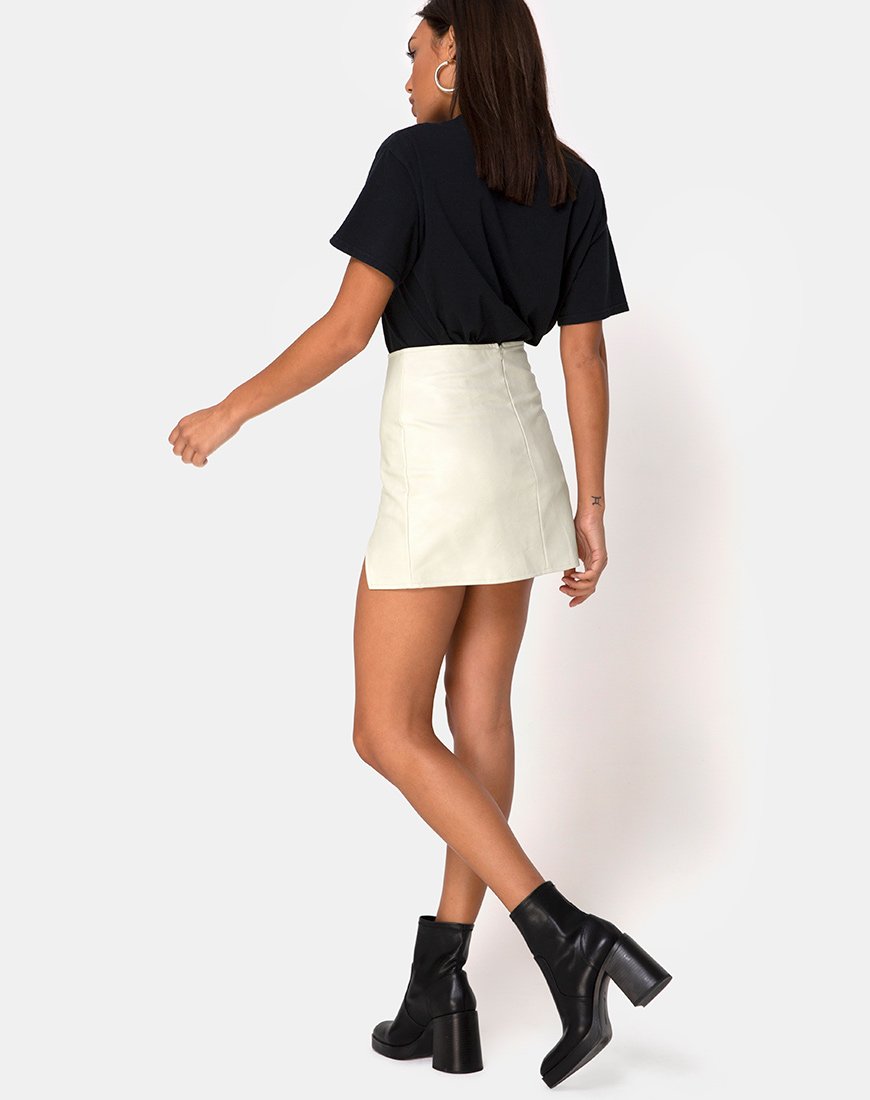 Imagen de la minifalda Wren en pu gris mate