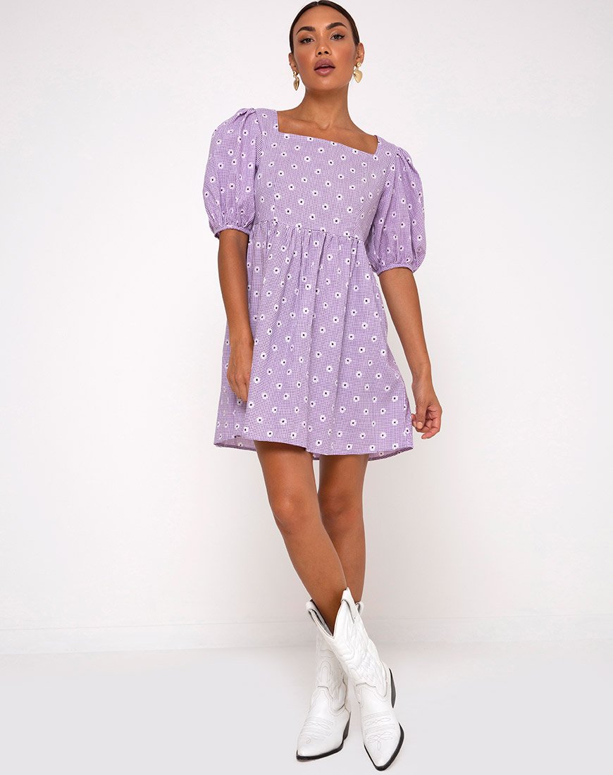 Imagen del vestido Wretta en margarita Lavanda