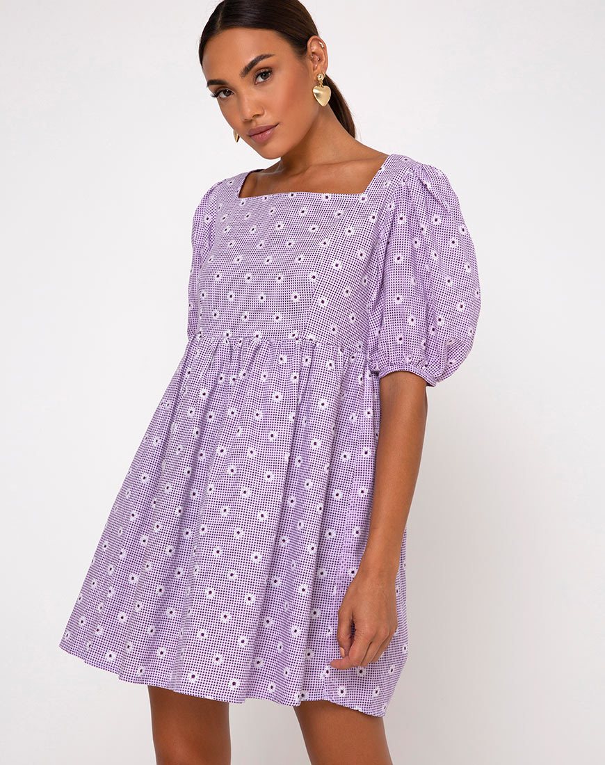 Vestido Wretta en Daisy Field Lavanda