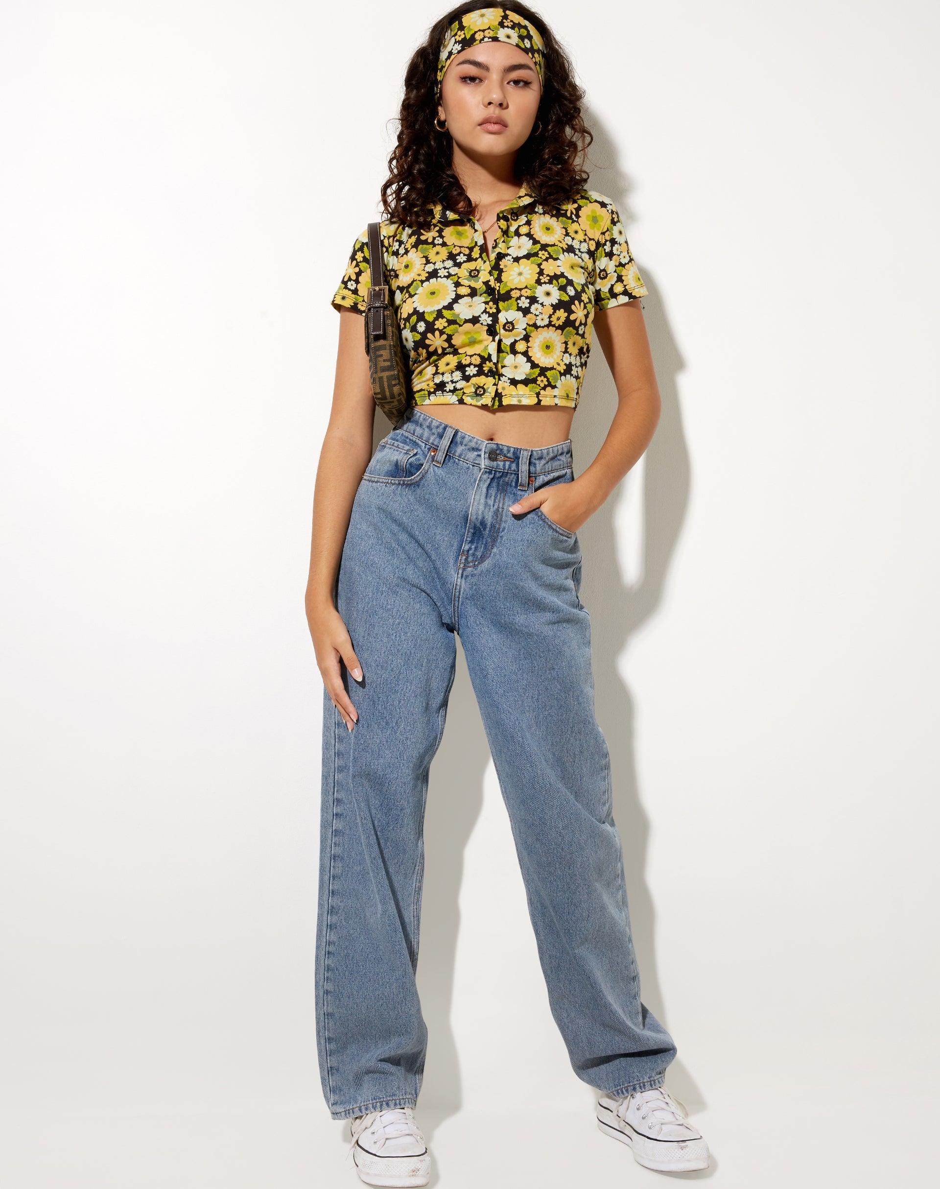 Imagen de Wuma Cropped Shirt in Retro Floral