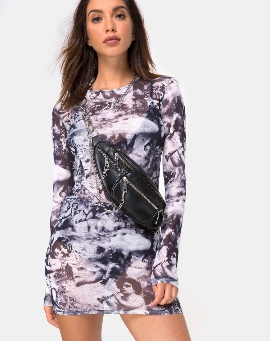 Vestido Wyatt Bodycon de malla Querubín