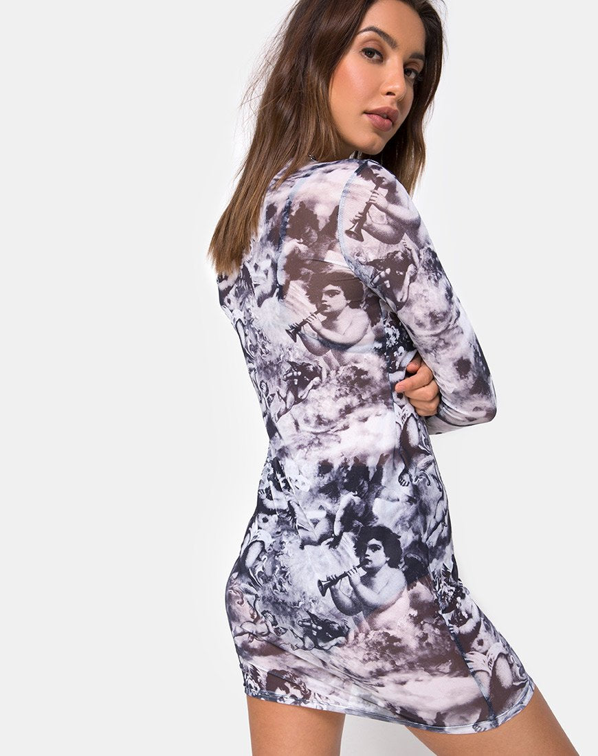 Vestido Wyatt Bodycon de malla Querubín