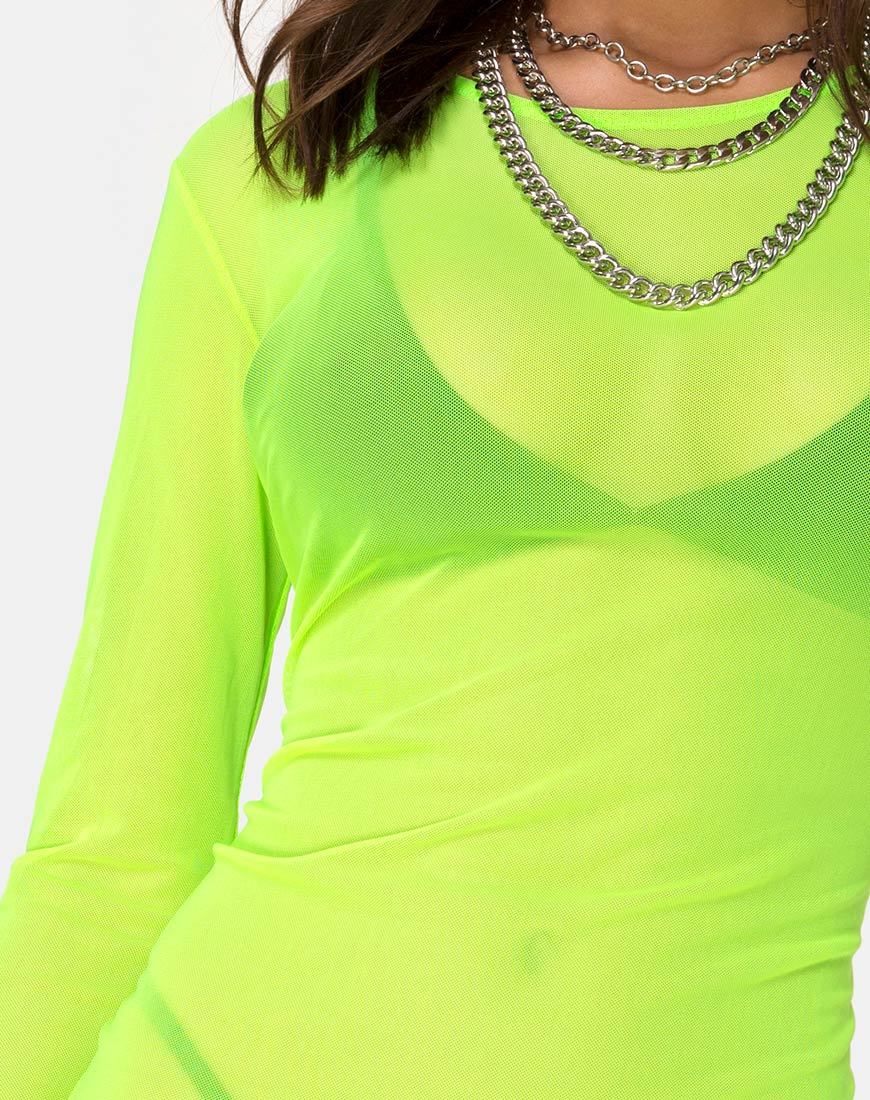 Imagen de Wyatt Bodycon Dress in Fluro Yellow