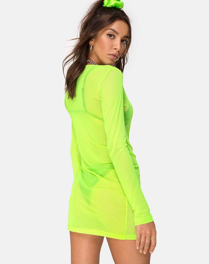 Imagen de Wyatt Bodycon Dress in Fluro Yellow