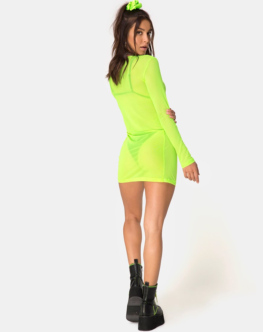 Imagen de Wyatt Bodycon Dress in Fluro Yellow