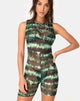 Imagen de Acro Unitard Tie Dye Turquoise Mesh