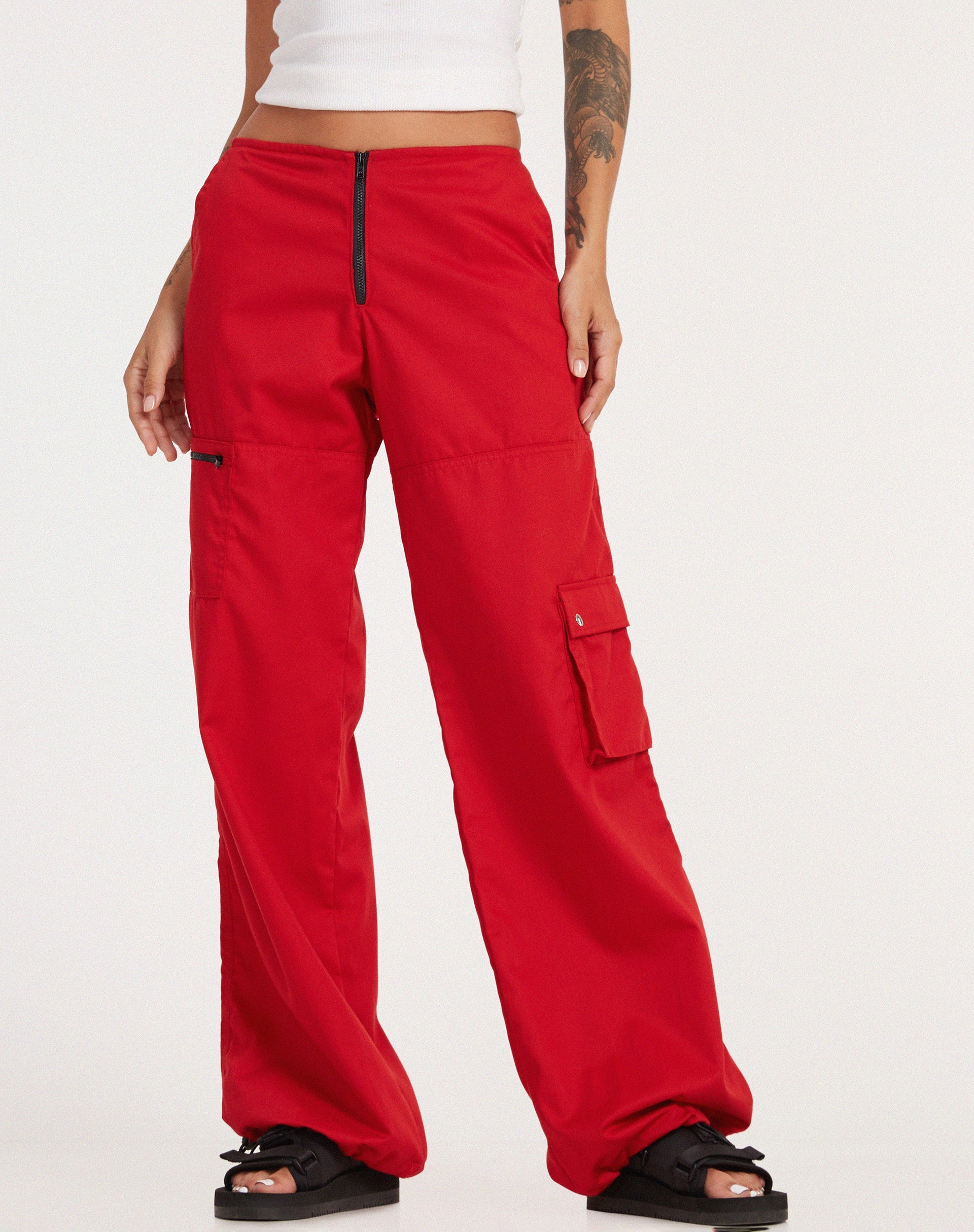 imagen de Xander Cargo Trouser en Algodón Drill Rojo Verdadero