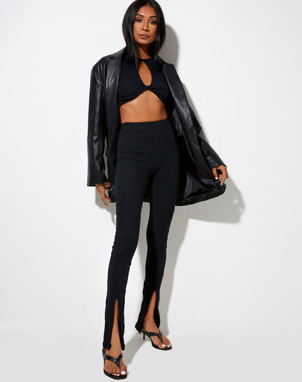 Pantalón Xaya de canalé negro