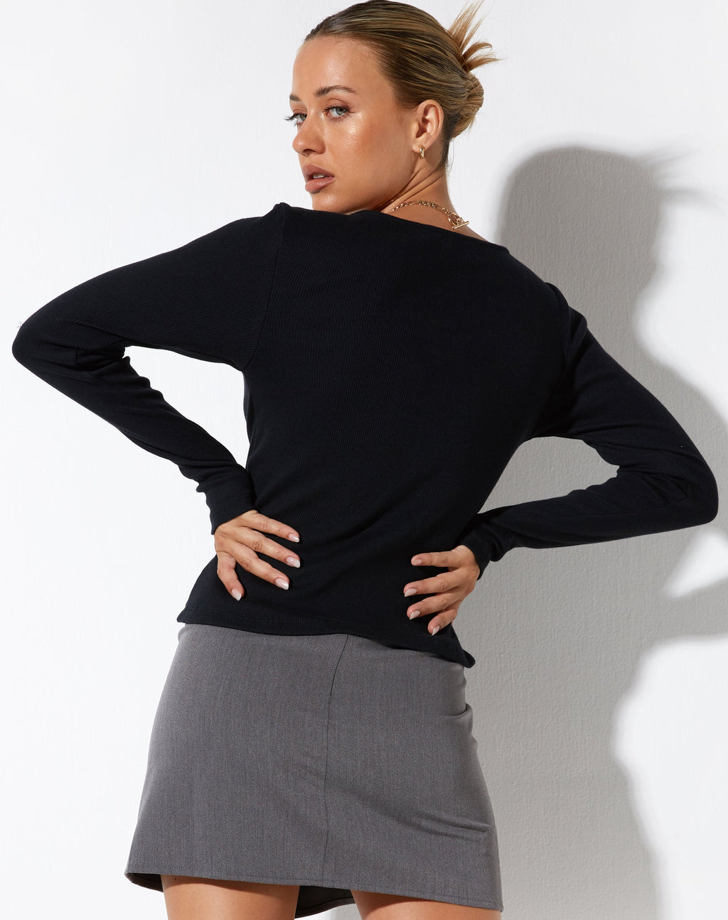Xiur Cardi en rib negro