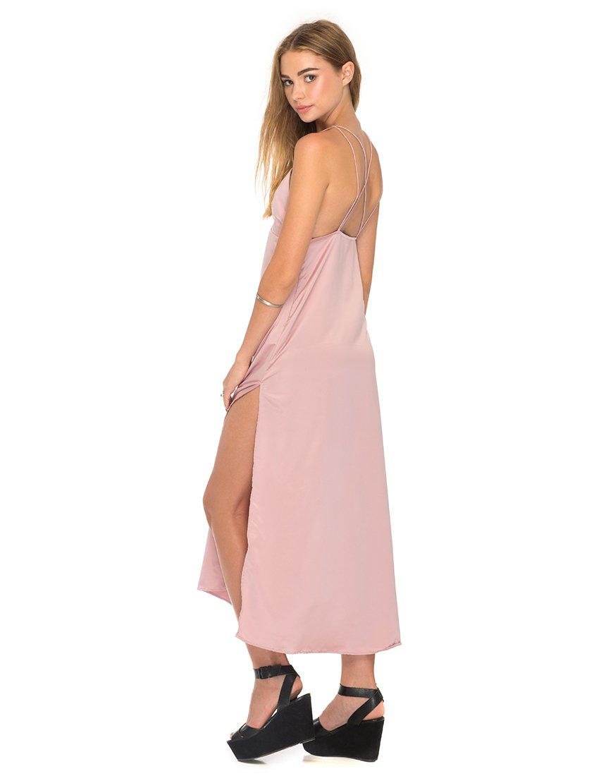 Maxi vestido Xochi en rosa oscuro