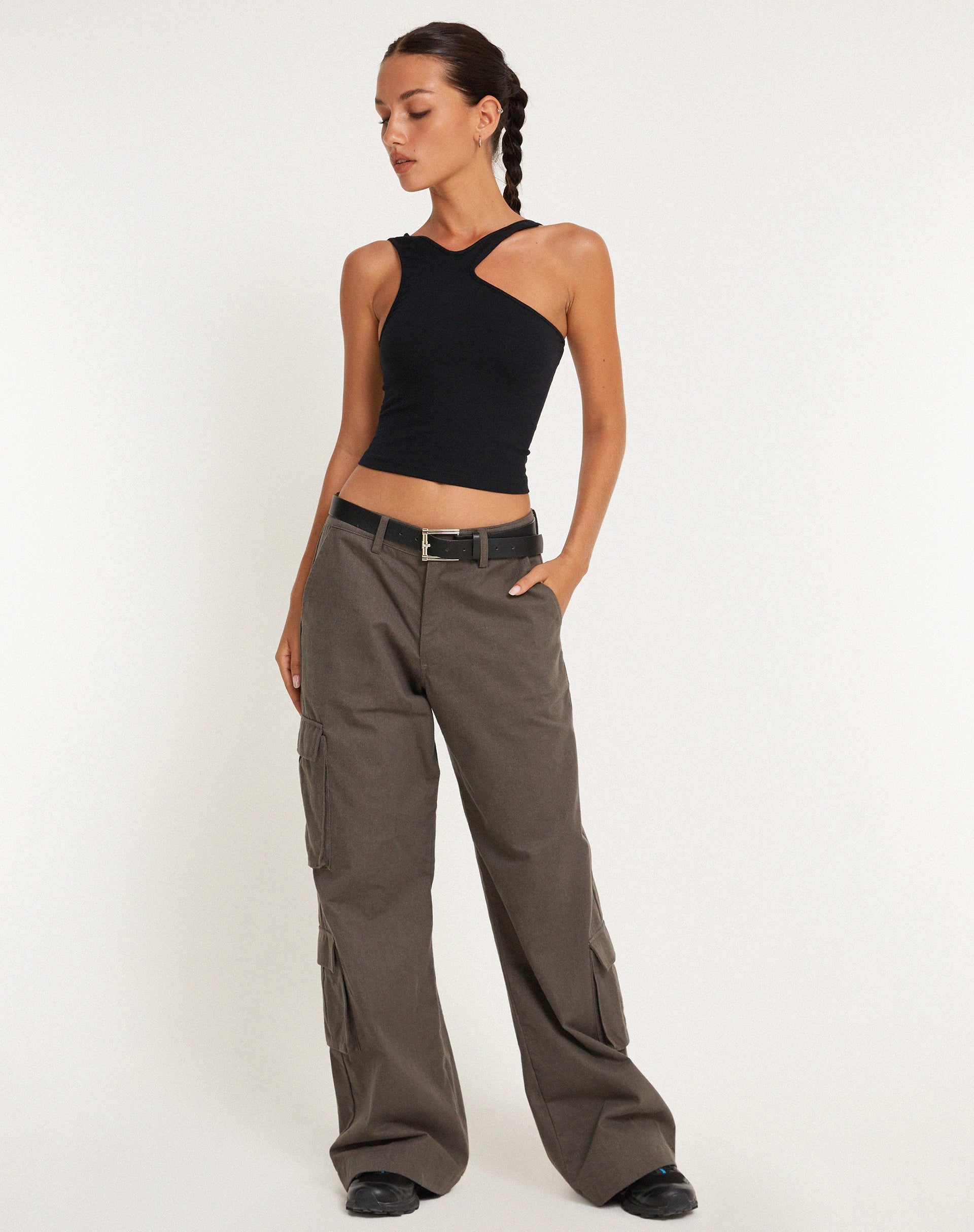 imagen de Xylia Crop Top en Lycra Negro