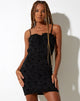 Imagen de Yala Mini Dress in Black Floral Flock