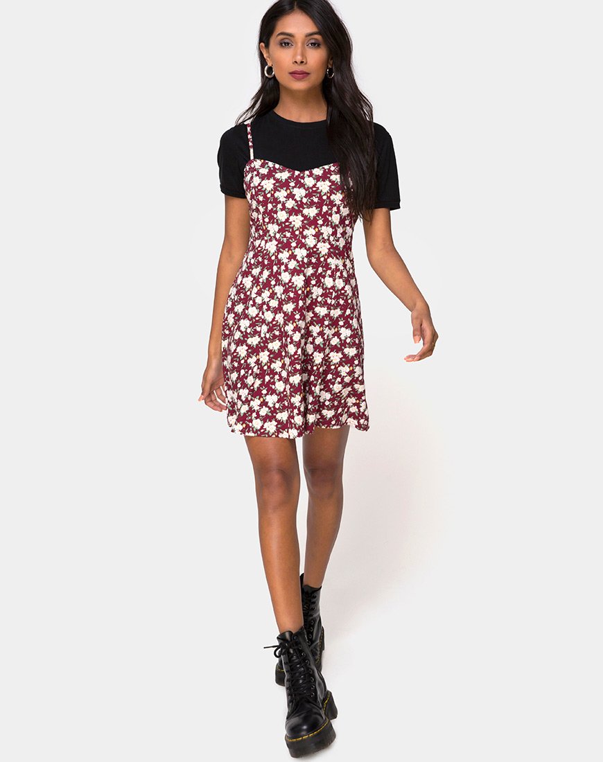Imagen de Yandra Slip Dress in Wild Fleur Granate