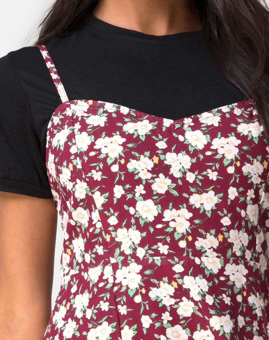 Imagen de Yandra Slip Dress in Wild Fleur Granate