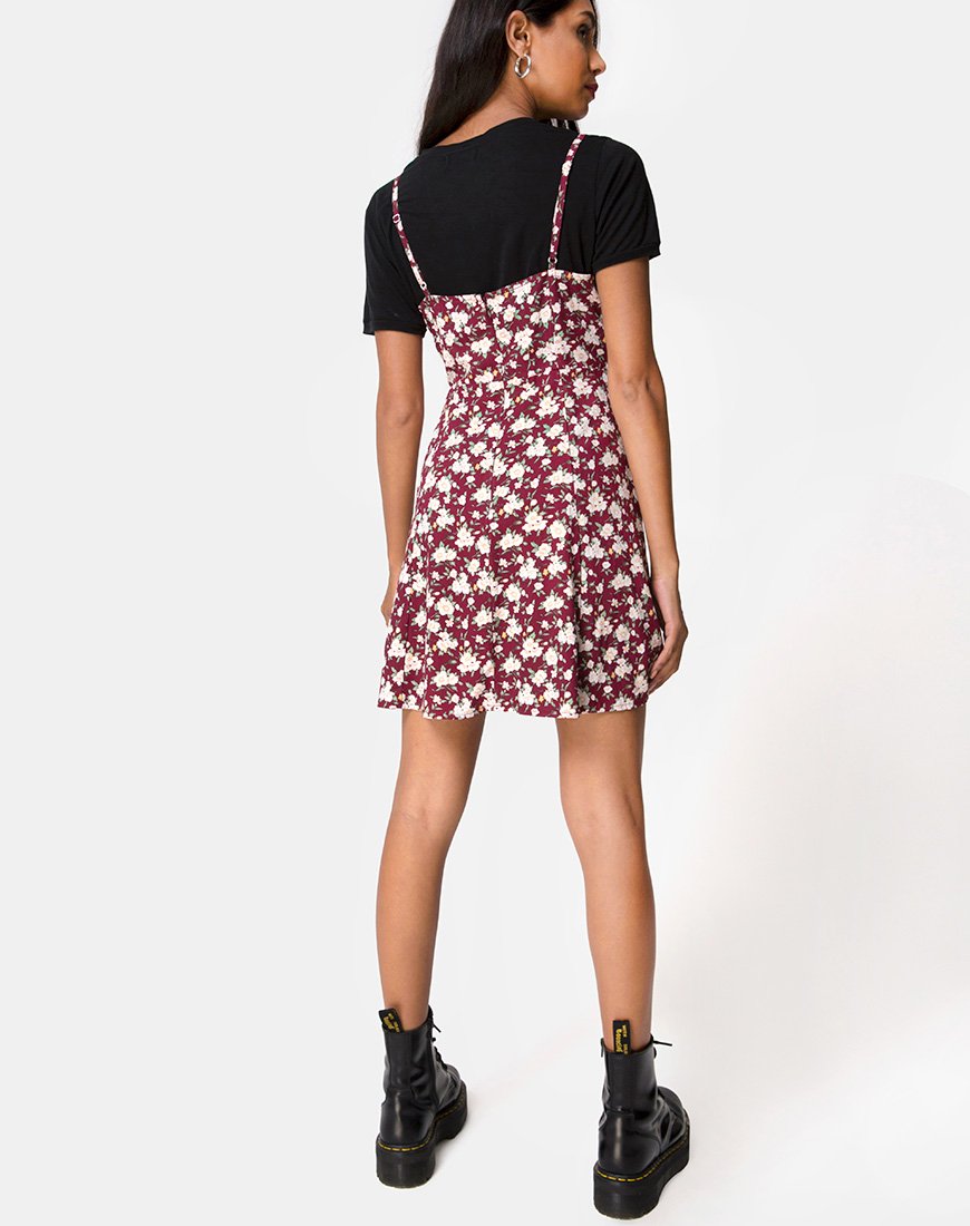 Imagen de Yandra Slip Dress in Wild Fleur Granate