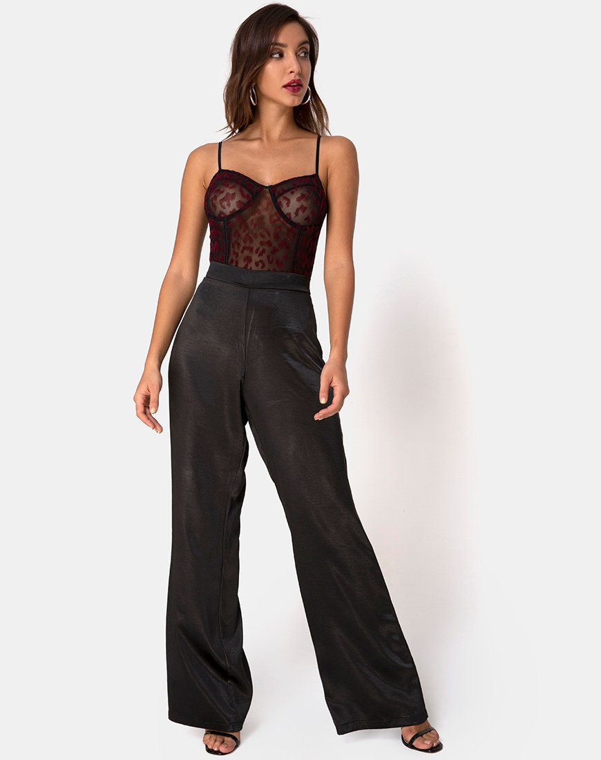 Imagen de Yecal Corpiño en Leopardo Rojo Flock Negro