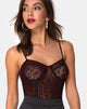 Imagen de Yecal Corpiño en Leopardo Rojo Flock Negro