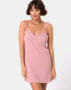 Imagen de Yellav Slip Dress en punto Crinkle Rib Rosa