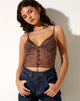 Imagen de Yena Crop Top en Flower Garden Marrón