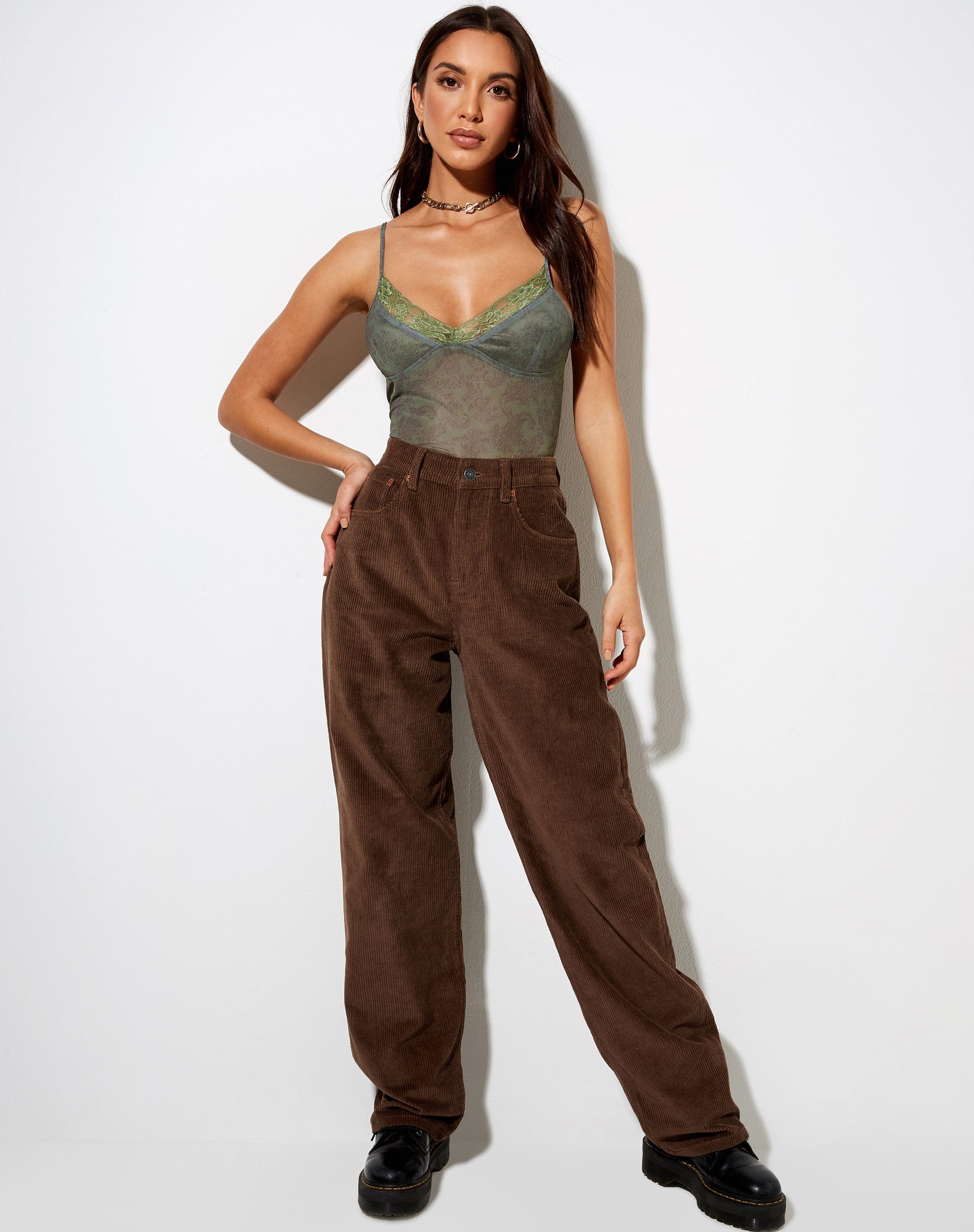 Imagen de Yenika Crop Top en Mono Paisley Verde