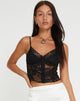 imagen de Yenko Crop Top en Lace Negro