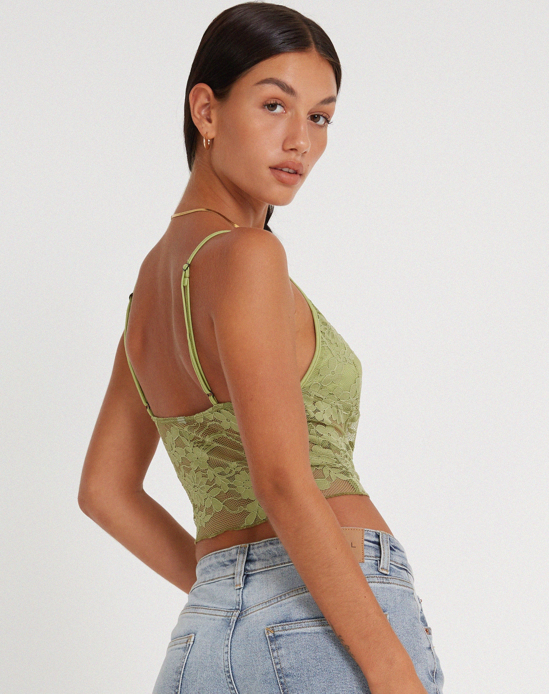 imagen de Yenko Crop Top en Lace Green
