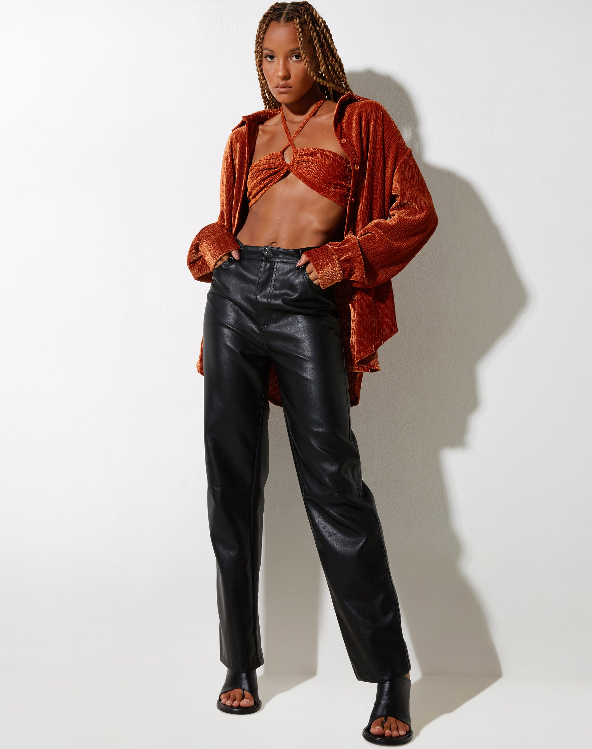 imagen de Dael Oversized Shirt in Velvet Rust