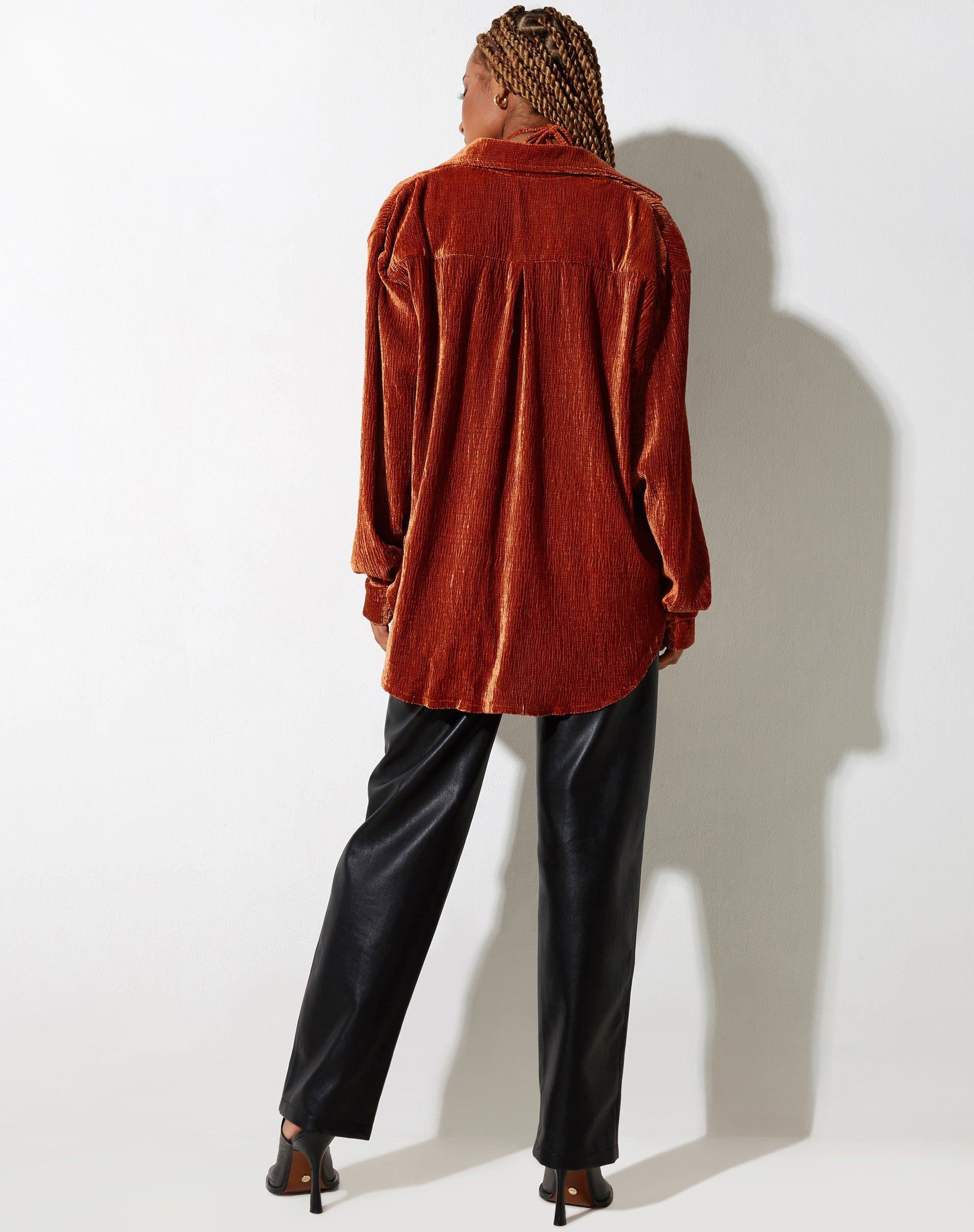 imagen de Dael Oversized Shirt in Velvet Rust