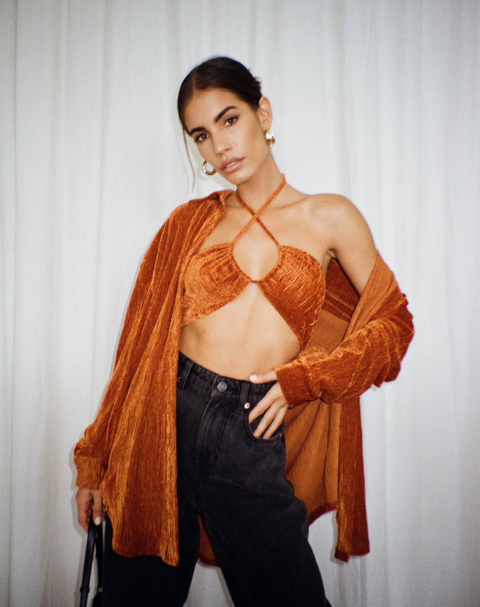 imagen de Dael Oversized Shirt in Velvet Rust