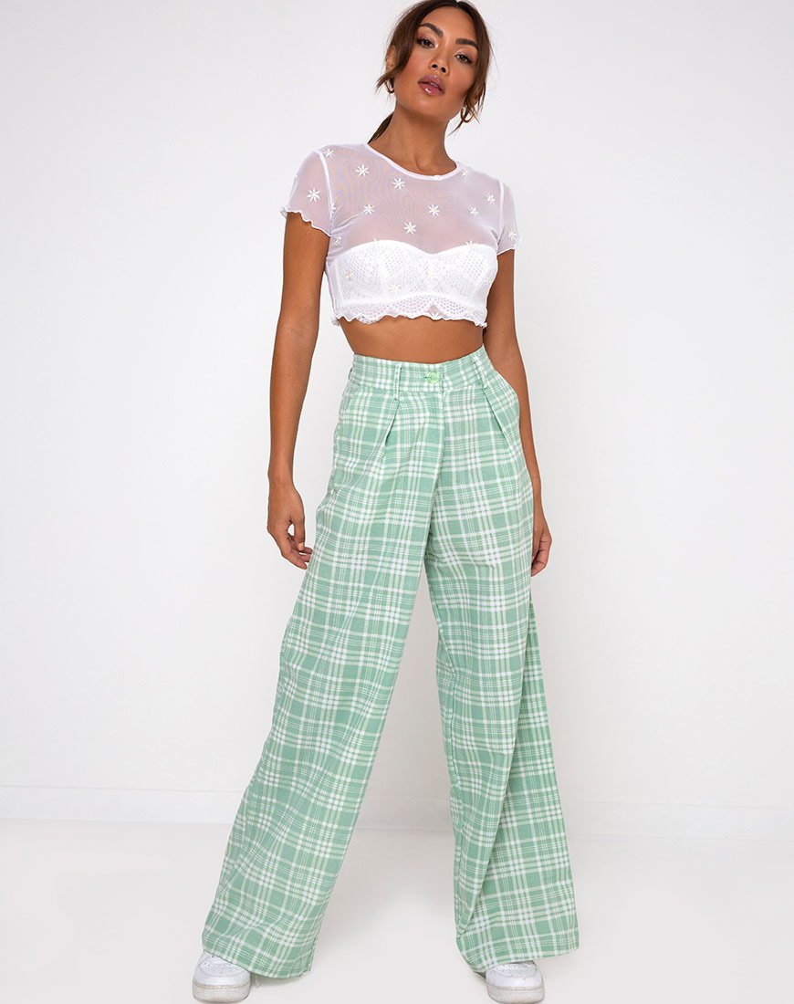 Imagen de Yeva Pantalones de tela de mesa Neo Mint