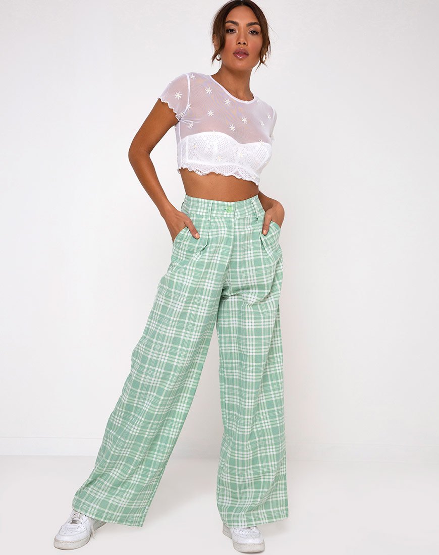Imagen de Yeva Pantalones de tela de mesa Neo Mint