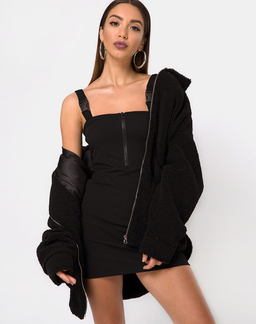 Vestido Yori En Negro Con Clip Derlin