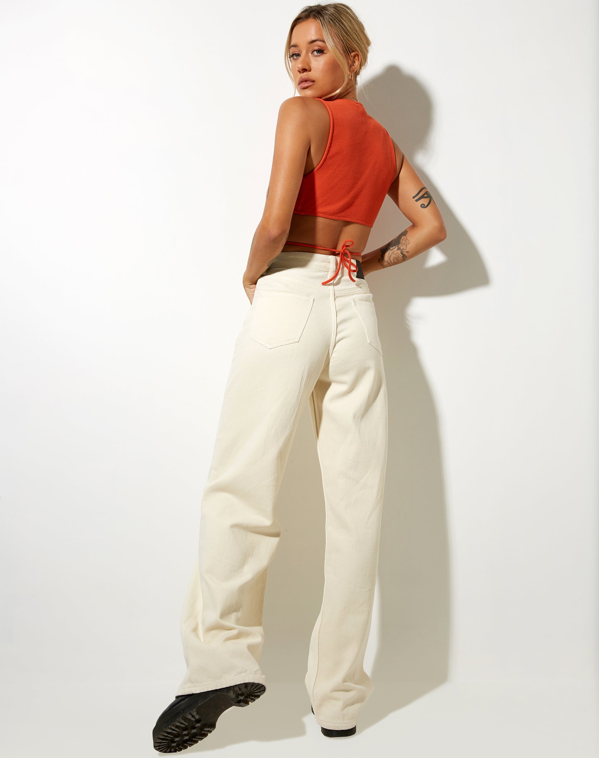 Imagen de Yunda Crop Top en Rib Mandarina