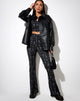 Imagen de Zabby Flare Trouser en Baroque Cherub Negro y Gris