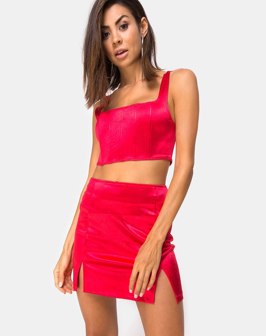 Minifalda Zaid en rojo