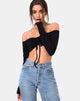 Imagen de Zalea Off The Shoulder Crop en negro