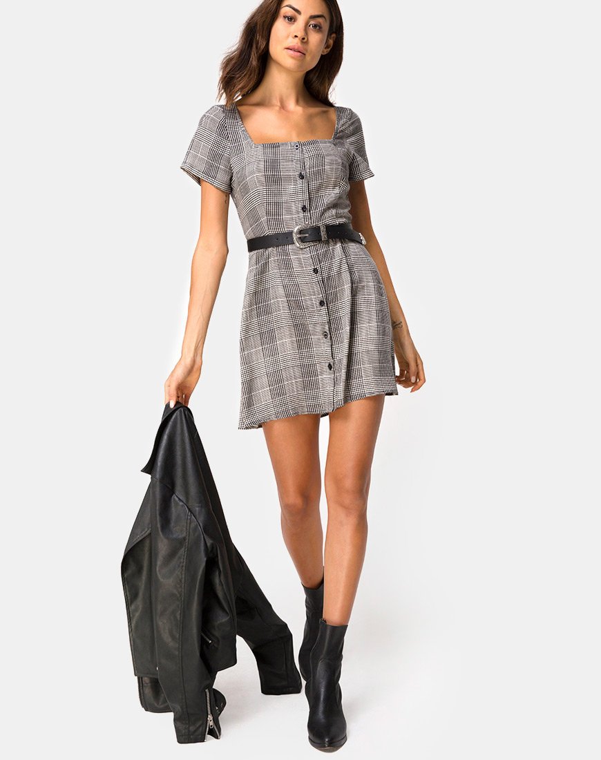 Imagen de Zavacca Mini Dress in Charles Check Gris
