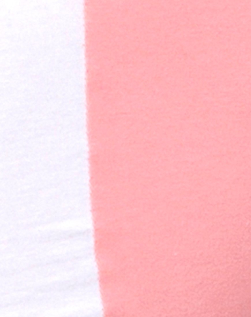 Imagen de Zena Bodycon Dress in Pale Pink with White Stripe