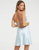 imagen de Zenita Mini Dress in Satin Ice Blue