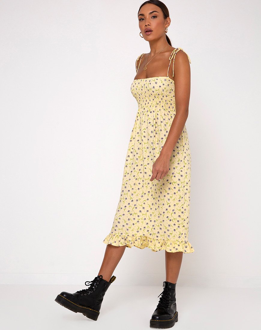 Imagen del Vestido Zenith en Flor Silvestre Lemon Drop