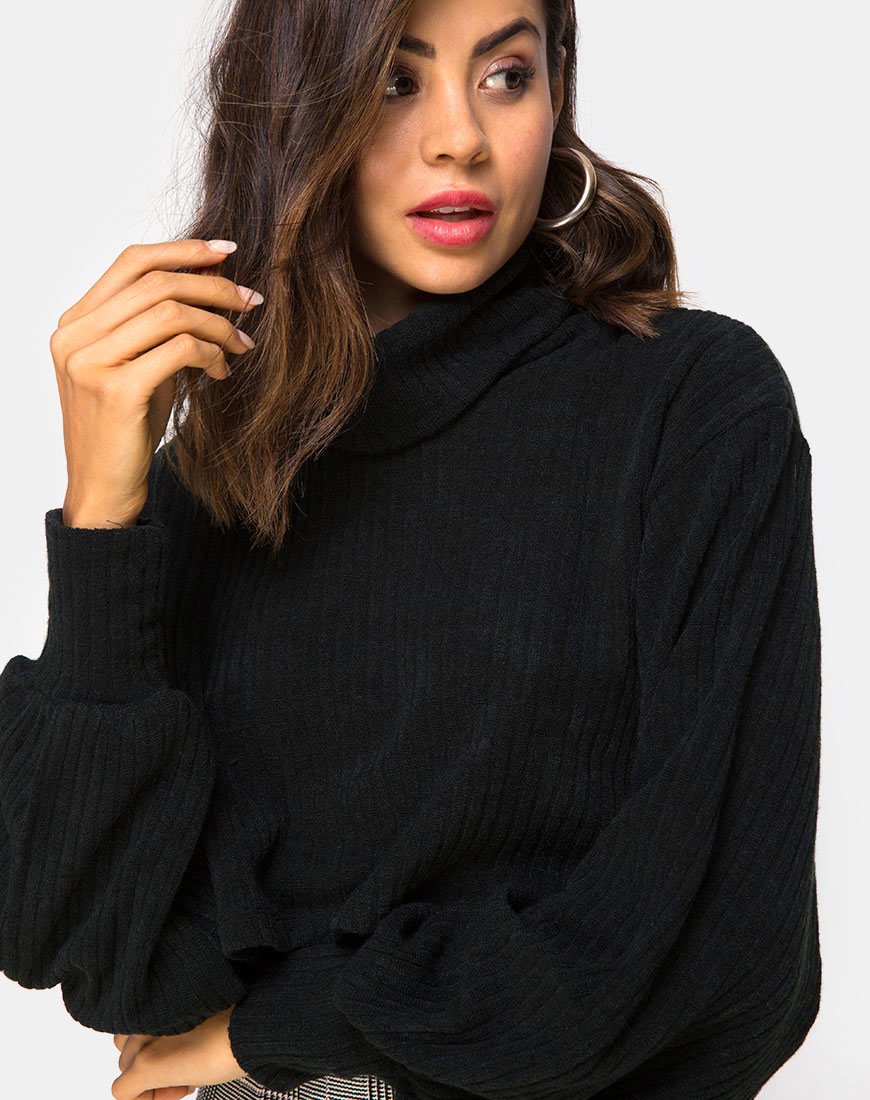 Imagen de Nizer High Neck Jumper en negro