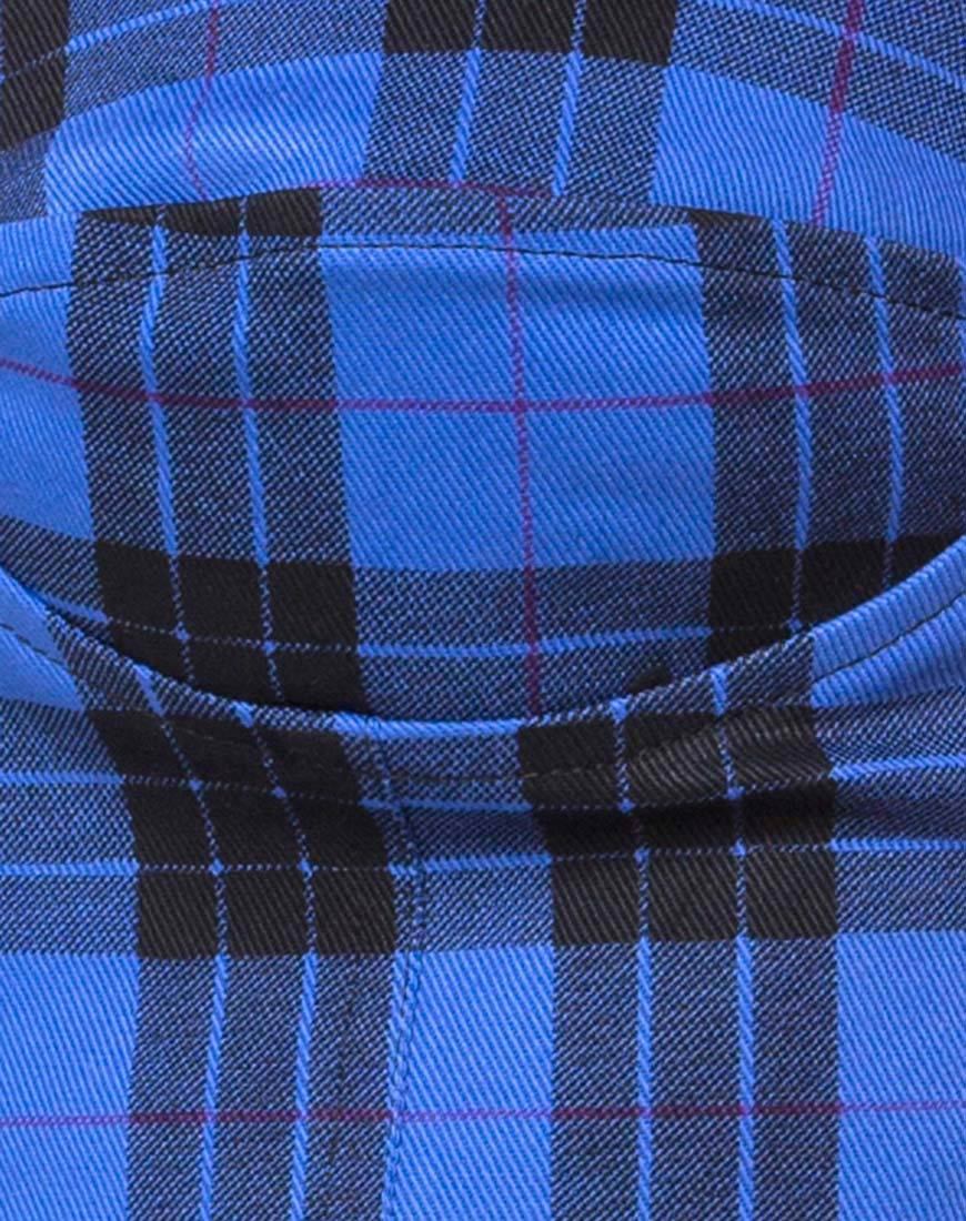 Imagen de Zipshi Cropped Top en tartán azul