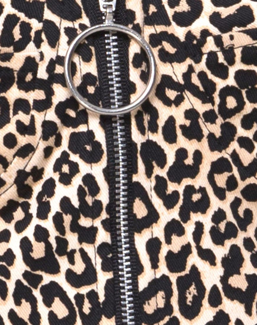 Imagen de Zipshi Crop Top en Rar Leopardo Marrón
