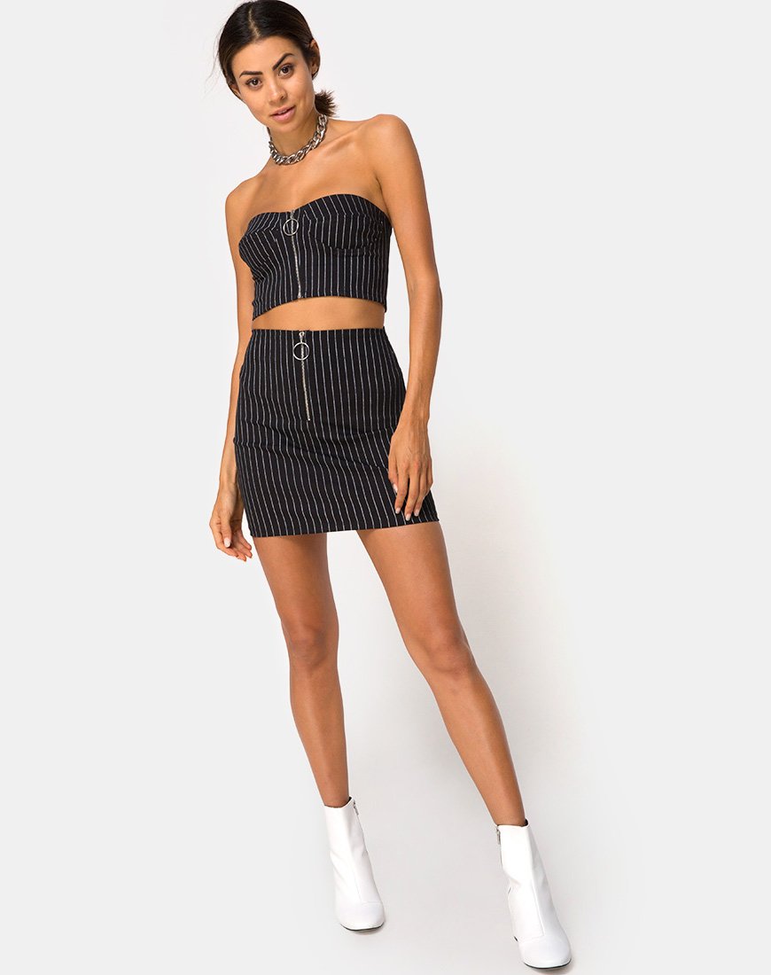 Imagen de Zipshi Top a rayas negro