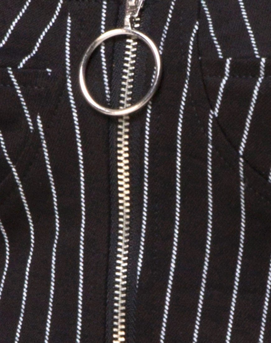 Imagen de Zipshi Top a rayas negro