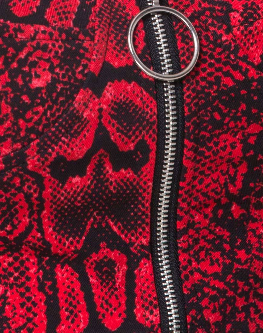 Imagen de Zipshi Crop Top en rojo serpiente