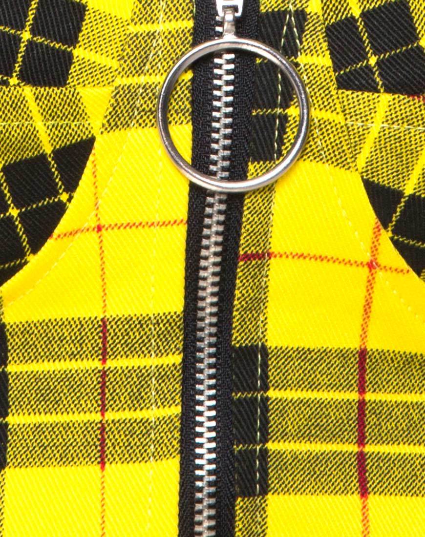 Imagen de Zipshi Crop Top in Winter Plaid Yellow
